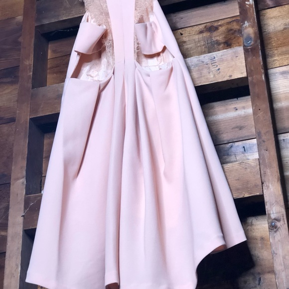 BCBGeneration Blush Pink HiLo Lace Dress - Picture 6 of 13